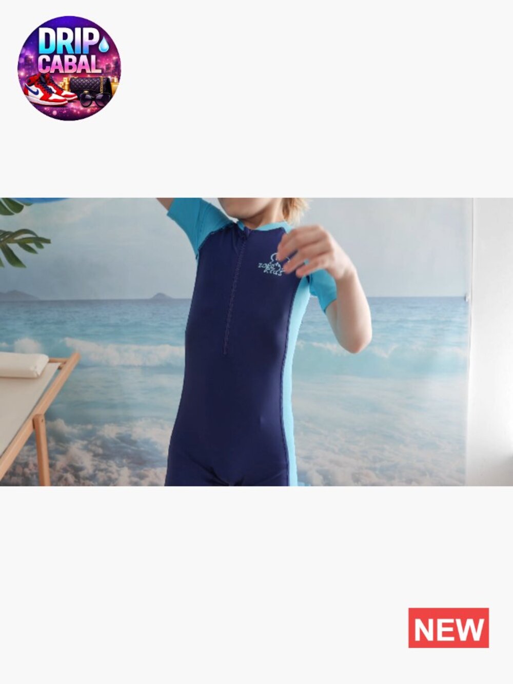 Kids One Piece Rash Guard Swim UPF 50+ Sun Protection Chlorine Resistant Quick - Picture 7 of 7